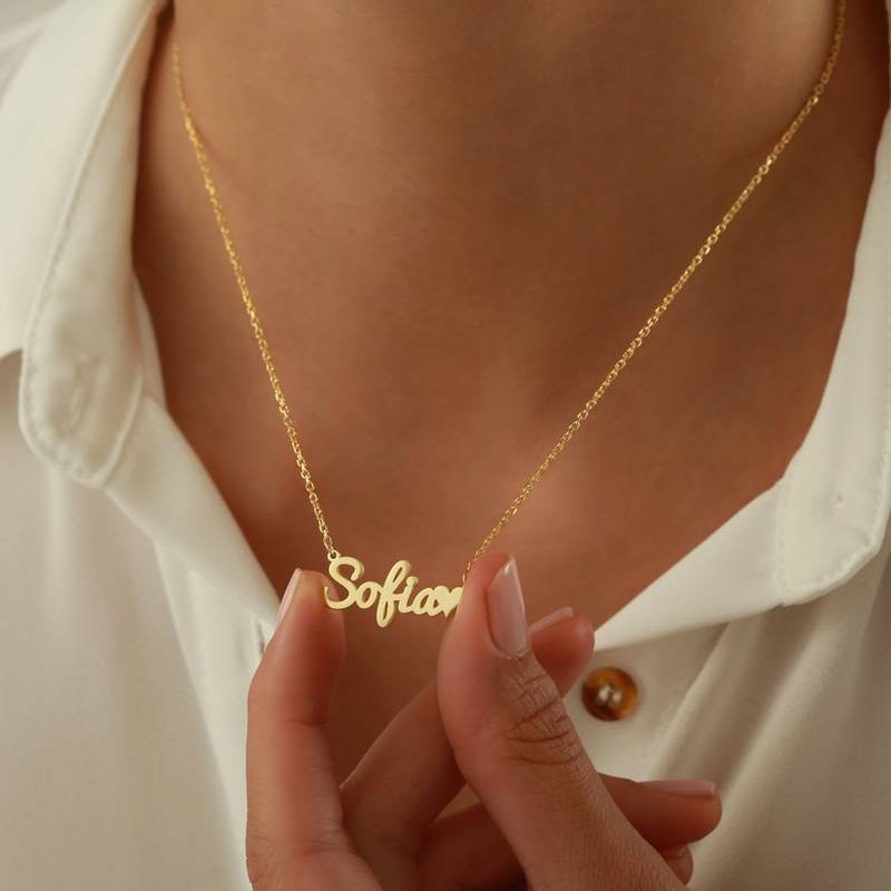 Solid Gold Custom Name Necklace